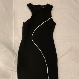 River island contrast piping body con midi dress